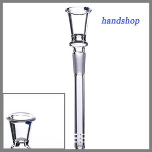 Smoking Glass downstem adapter with bowl 14mm male bowless stem clear have diffuse cuts can be chosed