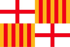 Spain Flag of Barcelona 3ft x 5ft Polyester Banner Flying 150* 90cm Custom flag outdoor