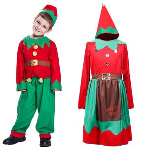 Baby Weihnachtsoutfits Jungen Mädchen Weihnachtself mit Stirnband Sets Herbst Boutique Kinder Cosplay Kleidung Sets C5393