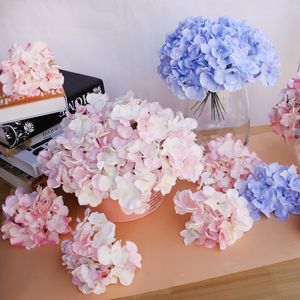 10pcs/lot Luxury Colorful Artificial Silk Hydrangea Flowers Head Home Decoration DIY Wedding Flower Wall Wreath Accessories