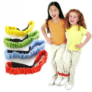 Children Two People Three-legged Ropes Tied To The Foot Running Race Sports Game Children Outdoor Toys Kid Cooperation Training