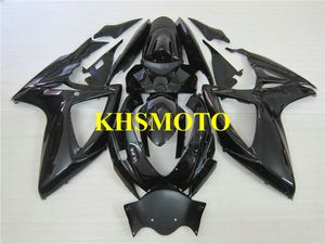 SUZUKI GSXR600 750 K6 için enjeksiyon kalıp Kaporta kiti 06 07 GSXR600 GSXR750 2006 2007 ABS Üst parlak siyah Fairings set + Hediyeler SB41