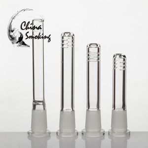 Üretici Glass Downstem 14-18 dişi Cam Bong Aksesuarı Downstem, 6 kesimli DropdownN Farklı Uzunlukta 8 Boyut