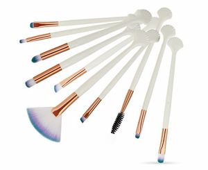 MAANGE 10Pcs Set di pennelli per trucco Ombretto Sopracciglio Ciglia Polvere Labbra Occhi Trucco Pennello Cosmetico Kit di strumenti Beatuy Maquiage