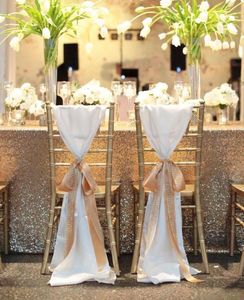 Nowy Nowy Biały Z Wstążką Ronamtic Mediterranean Klasyczne Piękne Niestandardowe Made Made Wedding Events Events Chair Sash