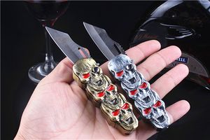Wholesale barbecue knives for sale - Group buy 2 in creative refillable windproof butane gas cigarette lighter jet torch metal skeleton skull shape knife outdoor kitchen BBQ functional