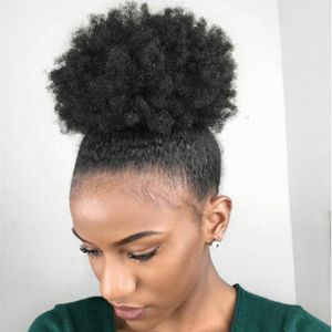 Fashion Hair Accessories Short High Sports Ponytail Hairstyle Afro Kinky Curly Drawstring Ponytails For Black Women Hair Extensions