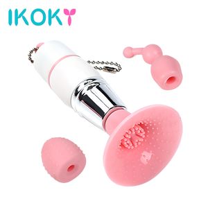 Ikoky 3 i 1 klitoris stimulator clit vibrator nippel massager sexleksaker för kvinnor kvinnliga starka vibrationer vuxna produkter s921