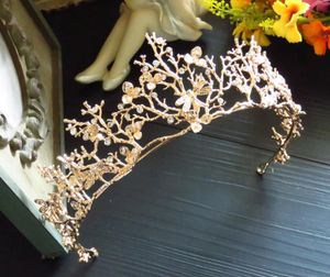 Gioielli da sposa in oro Rami barocchi corona tiara accessori per abiti da sposa nuovi260h