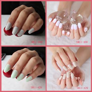 Fałszywe paznokcie czyste 88 Kolory proszek błyskowy 24 sztuki długie pełne pokrycie 100pcs/zestaw palców salon manicure manicure