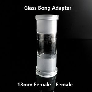 Anexo Feminino venda por atacado-18mm feminino para mm adaptador de vidro feminino de vidro plataformas de petróleo em linha reta cachimbos de ouvido dab rigs fumar anexo de vidro bongs de água
