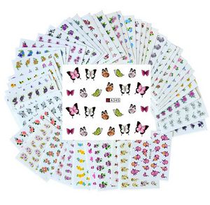 50 Sheets Set Mixed Flower Water Transfer Nail Stickers Decals Art Tips Decoration Manicure Stickers Ongles