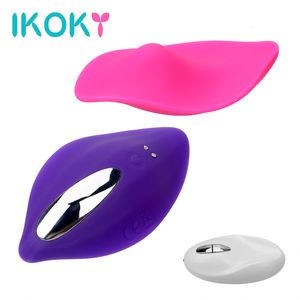 IKOKY Vibrierendes Ei Weibliche Masturbator Oral Lecken Unsichtbare Panty Vibrator Sexspielzeug für Frau Klitoris Stimulieren Erwachsene Produkt S1018
