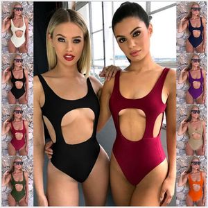 2018 New Arrival Swimwear One Piece Thong String Backless Top Swimsuits Sexy i Kąpiel Damskie Damskie Czerwone Czarne S-XL