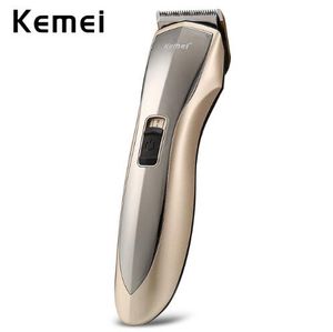 Kemei KM-1819 PRO Uppladdningsbart elektrisk hårklippare Trimmer Titanium Stålblad Styling Verktyg Hårskärmaskin AC 220-240V