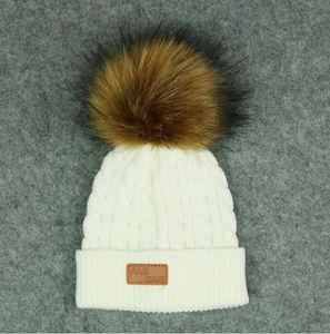 Ny Pom Barn Vinterhatt För Flickor Hat Stickad Mössa Keps Helt Ny Tjock Baby Cap Baby Girl Winter Warm Hat