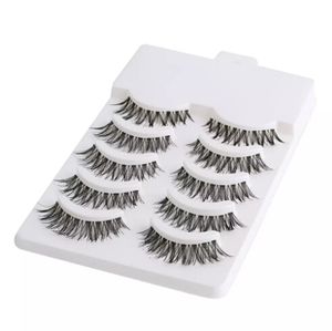 Toptan Sıcak Satmak 5 Pairs / Set Güzellik Makyaj Mini Yarım Köşe Siyah Yanlış Kirpikler Doğal Göz Lashes Kozmetik