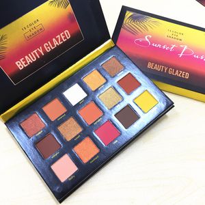 Drop 5 sztuk / partia Beauty Glazed Eye Shadow Palette Makeup Długotrwałe Eyeshadow Naturalny Matowy Mimmer Łatwy w noszeniu Makijaż Palety 15 Kolory