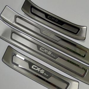 Car Styling Accessories For Mazda CX-5 CX 5 CX5 Door Sill Trim Cover Scuff Plates Guard Protector Protection Sticker 2017 2018