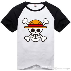 One Piece T-shirt 2017 Mode Japanische Anime Kleidung Zurück Farbe Luffy Baumwolle T-shirt Für Mann Und Frauen, Marke Camiseta, TH001