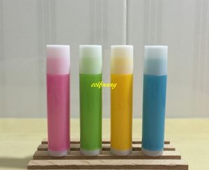 100PCS / LOT DIY 5G 5 ml läppstift Tube Lip Balm behållare Tom kosmetiska behållare Lotion Container Lim Stick Clear Travel Bottle