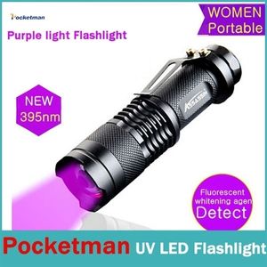 395nm Led UV Flashlight Torch Light Ultra Violet Light Blacklight UV Lamp For Marker Checker Detection --M25