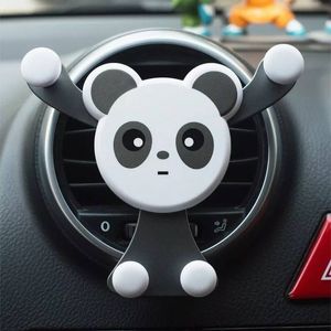 Supporto universale per smartphone per auto Supporto per presa d'aria per auto Supporto per telefono cellulare Forma di panda Carino universale