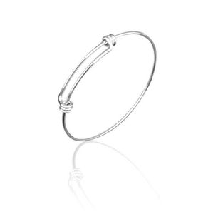 Wholesale expandable bangle bracelets resale online - Stainless Steel Expandable Wire Bangles Cuff Cable Wire Bangles For Beads Pendant Women Jewelry Adjustable Blank Bracelet Couple Gift Bangle