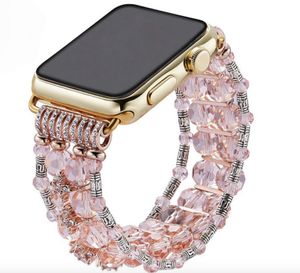 Bling Elmas Kristal Askısı Apple Watch Case için 42mm 38mm kadın Akik Askısı Apple Watch Band Serisi için 1/2/3 Bilezik Saatleri