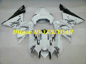 Пользовательские мотоцикл обтекатель комплект для KAWASAKI Ninja ZX10R 04 05 ZX 10R 2004 2005 ABS белый черный обтекатели комплект+подарки KM11