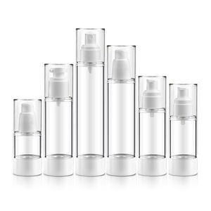 Bottiglia cosmetica di plastica vuota Riutilizzabile Mini bottiglia di profumo portatile di viaggio Bottiglia senz'aria Bottiglie vuote di liquido 15ML 30ML 50ML