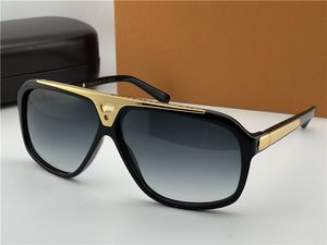 Evidence Millionaire Sonnenbrille Schwarz Gold Grau Shaded Lens Herren Vintage Sonnenbrille Neu mit Box