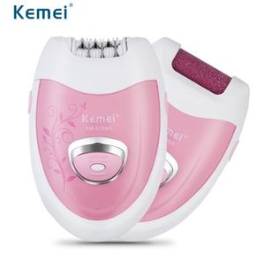 Kemei KM-6199A 1 제 모기 전기 면도기 제 모 큐티클 푸셔 죽은 스킨 리무버 여성 충전식 머리 제거제