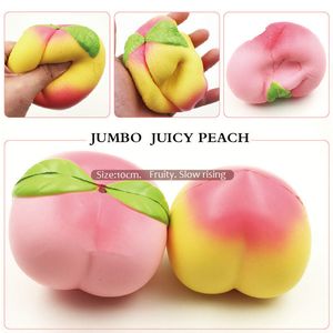 Giocattoli per bambini Pesca Squishy a lenta crescita Jumbo Kawaii Juicy 10CM Ciondolo per telefono carino Ciondolo Dolce crema profumata Torta di pane Giocattolo per bambini Regalo di Natale