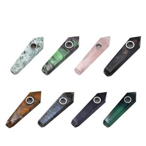 Os mais novos tubos de metal de quartzo de cristal colorido muitas cores fáceis de transportar tubo de tubo de fumantes limpo Design exclusivo