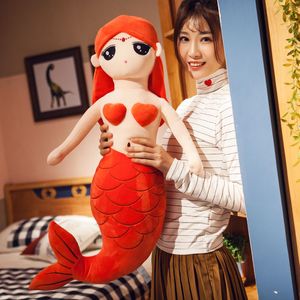 Dorimytrader Big Lovely Cartoon Beauty Mermaid Plush Doll Fashion Stuffed Soft Sea-maid Toy Pillow Girl Present 31inch 80cm DY60234