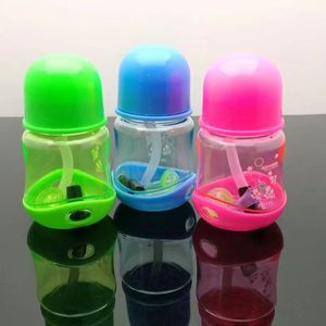 Pipa da fumo Mini pipa ad acqua in plastica colorata Bong in vetro Pipa da fumo in vetro
