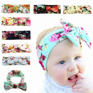 New Baby Bowknot Headbands Bohemia Printed Flowers Hairband Wholesale For Children Hair Accessories Hair Band