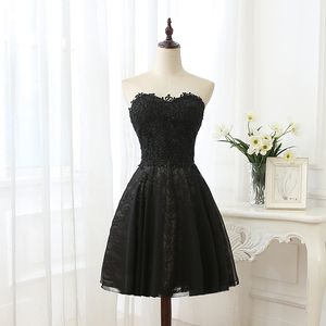 Sexy Lace Prom Dress Short party Dresses Sweetheart Sleeveless Lace Applique with Beads Zipper Back Short Prom Dresses