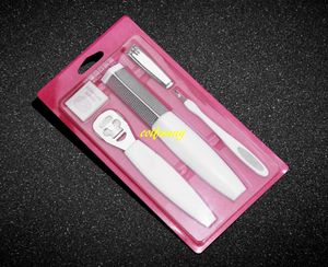 50sETS / PLOS 4PC / SET Pedicure Tools Nail Clipper Skin File Rubbing Board Grinder Exfoliating Calluses Dead Skin Ta bort verktyg