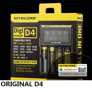 NITECORE D4 D2 I4 I2 Digicharger LCDインテリジェント回路グローバルな保険Li-Ion 18650 14500 16340 26650充電器1PC /ロット