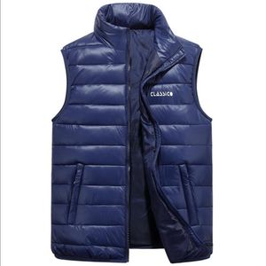 Consegna gratuita 2017 nuovi uomini codice di abbigliamento casual piuma gilet di cotone autunno inverno gilet di cotone sottile di grandi dimensioni