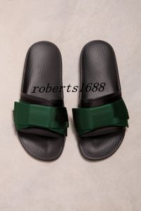 nuovo arrivo uomo e donna moda 10MM FIOCCO SATIN SLIDE FLAT sandali slider pantofole adulti unisex infradito causale