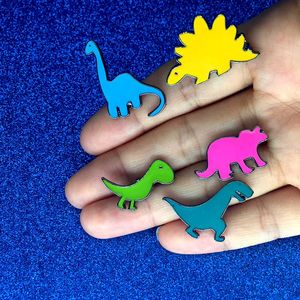 Cartoon Enamel little Dinosaur Brooch Pins Lapel Pins Badge Fashion Jewelry for Kids Women Will and Sandy