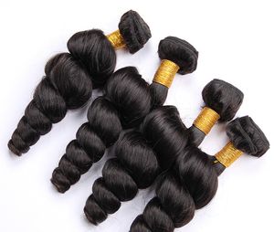 3 pacotes de extensões de cabelo virgem onda solta cor natural cabelo brasileiro tecer 100gr uma peça