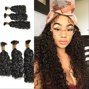 Water Wave Hair Bulk Peruvian Mongolian Indian Cambodian Human Hair for 3 Bundles Hair Extensions No Tangle No Shedding FDSHINE