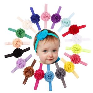 18 colors Baby headbands girls Shabby Chic Flower Headbands Elastic Hairbands Children Hair accessories Infant Boutique Hair Bows