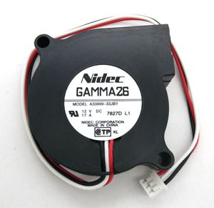 Original NIDEC GAMMA26 A33999-33JBY 5015 12V 0.17A turbo blower projector cooling fan