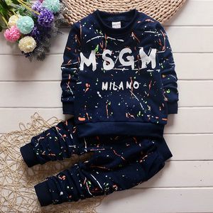 best selling 2pcs Toddler Baby Boys Clothes Tracksuits T Shirt+Pants Kids Sportswear Clothes Children clothing autumn clothing 1-4Years