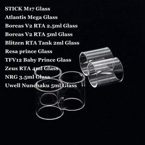 Stick M17 Atlantis Mega Boreas V2 Blitzen RTA Tank Resa Prens Bebek Prens Zeus Nrg Nunchaku Pyrex Yedek Cam Tüp